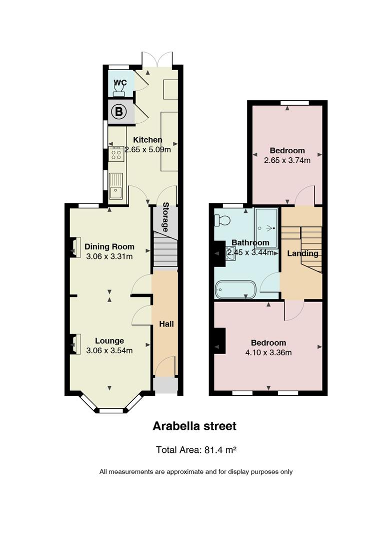 Floorplan for Arabella Street, Roath, Cardiff